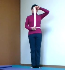 輪っかタオルでセルフチェック