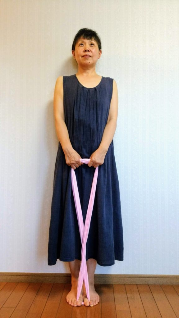 輪っかタオルで実技中。。。